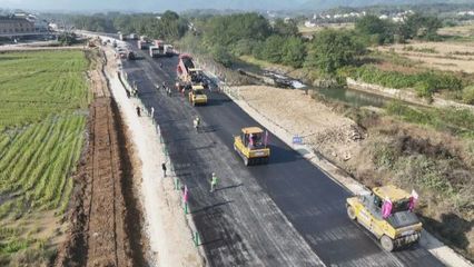 S358青陽至紅石公路改建工程全線推進，路面施工與附屬工程分包同步啟動